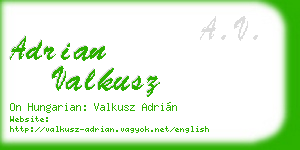 adrian valkusz business card